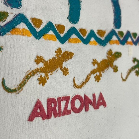 🔥🔥 Vintage 1990 ARIZONA Nature Wraparound Graphic Puff Print CREWNECK  Sz Medi - Picture 6 of 11